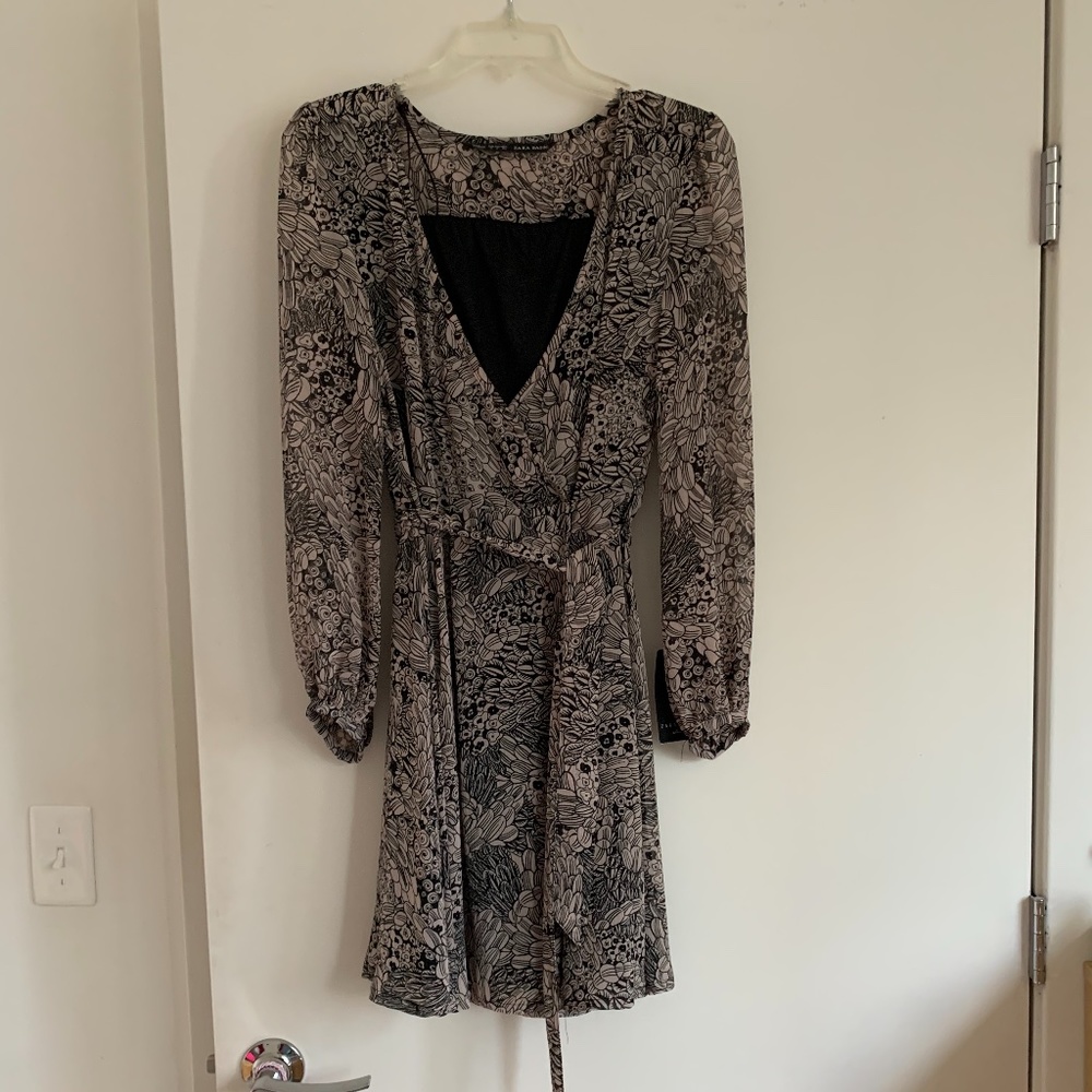 Zara long sleeve print dress